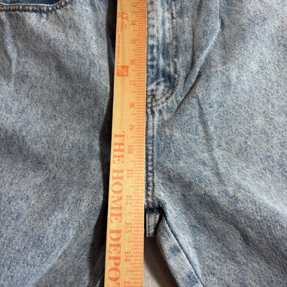 WHITE FOX Women's L Light Wash Wide Leg Jeans Cross Embellishment Cotton - Picture 7 of 12